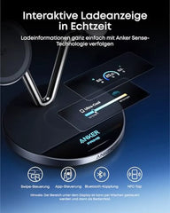 Anker Prime Wireless Charging Station (3-in-1 Stand) + Anker Prime Charger (160W, 3 Ports, GaNPrime)