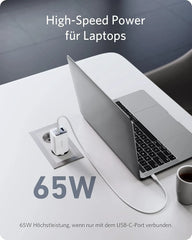 Anker USB-C Charger, Compact 65W 2-Port Power Adapter (Free)