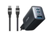 Anker 735 Charger (Nano II 65W) with Anker USB-C to USB-C Cable (240W, Braided Recycled Materials)
