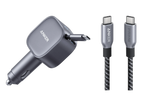 Anker Nano Car Charger (75W, USB-C Port, Integrated Retractable USB-C Cable) + Anker Prime USB-C to USB-C Cable (240W, Upcycled Braided Design)