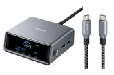 Anker Prime Charger (250W, 6 Ports, GaNPrime) + Anker Prime USB-C to USB-C Cable (240W, Upcycled Braided Design, 0.9m)