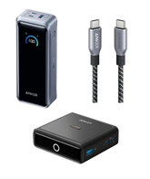 Anker Prime Powerbank 26K 300W Bundle mit USB-C Kabel 240W und 100W Ladestation