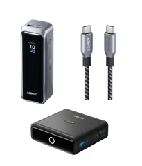 Anker Prime Powerbank (20K, 220W) + Anker Prime USB-C to USB-C Cable (240W, Upcycled Braided Design) + Anker 100W Charging Station for Anker Prime Powerbank