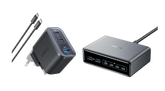 Anker Prime Charger (200W, 6 Ports, GaN) + Anker Nano Charger (70W, 3 Ports)