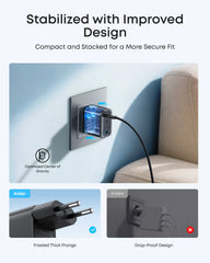 Anker Nano Power Bank (5K, MagGo, Slim) and Anker Nano Charger (70W, 3 Ports)