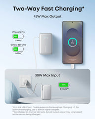 Anker Nano Power Bank 10K with 45W and Built-In Retractable USB-C Cable