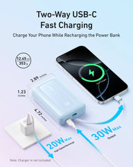 Anker Zolo 20K Power Bank with 30W Fast Charging and Built-In USB-C Cable