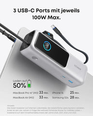 Anker Powerbank 25K 165W with Integrated and Retractable Cable
