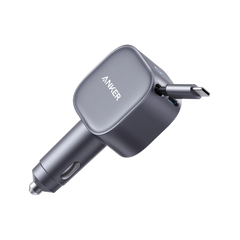 Anker Nano Car Charger 75W with Built-In Retractable USB-C Cable