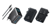 Anker 140W 4-Port USB-C Charger with PD 3.1 and Cable + Anker Nano 5-in-1 Travel Adapter (20W)