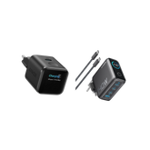 Anker Nano Charger (45W, Smart Display) + Anker Charger (140W, 4-Port, PD 3.1) with USB-C Cable