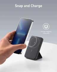 Anker Power Bank, 622 Magnetic Battery (MagGo), Foldable Magnetic Wireless Portable Charger 5000 mAh with USB-C