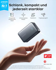 Anker Nano Power Bank (10K, 45W, Built-in Retractable USB-C Cable) + Anker Nano Charger (130W, 6 Ports)