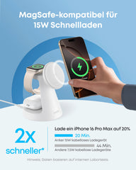 Anker Wireless Charging Station (3-in-1, Magnetic Stand)