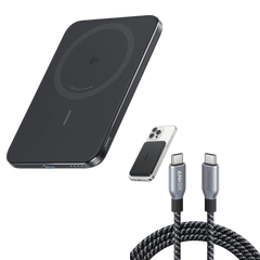 Anker Nano Power Bank (5,000mAh, MagGo, Slim Design) & Anker Prime USB-C to USB-C Cable (240W, Recycled Braided)