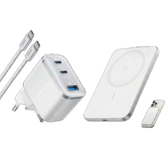 Anker Nano Charger (70W, 3 Ports) + Anker Nano Power Bank (5K, Magnetic, Slim)
