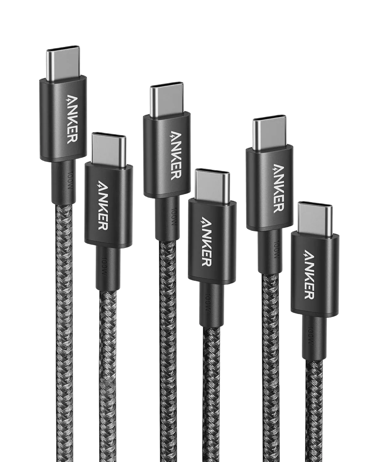 Anker 333 USB-C to USB-C Cable (1m+1.8m+3m, 3-Pack)