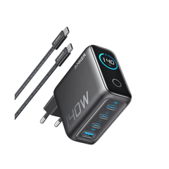 Anker 140W 4-Port USB-C PD 3.1 Laptop Charger with USB-C Cable and Anker Prime 240W Braided Recycled USB-C to USB-C Cable