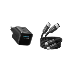 Anker Nano Charger (45W, Smart Display) + Anker 240W USB-C Cable, [2-Pack 1.8m]