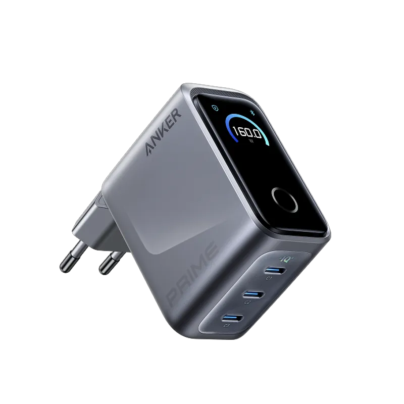 Anker Prime Wireless Charging Station (3-in-1 Stand) + Anker Prime Charger (160W, 3 Ports, GaNPrime)