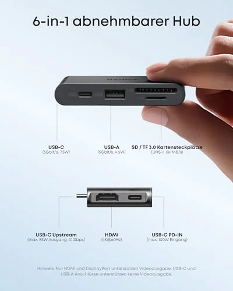 Anker Nano Docking Station (13-in-1, Triple Display, Integrated Detachable Hub)