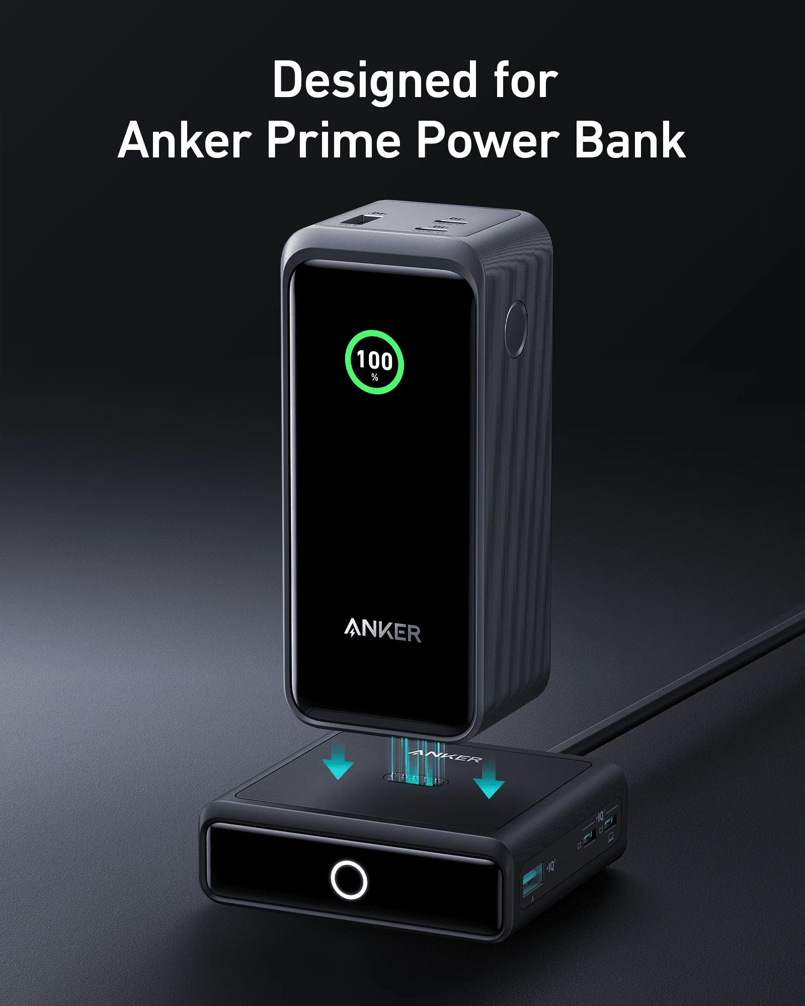 Anker Prime Powerbank 26K 300W Bundle mit USB-C Kabel 240W und 100W Ladestation