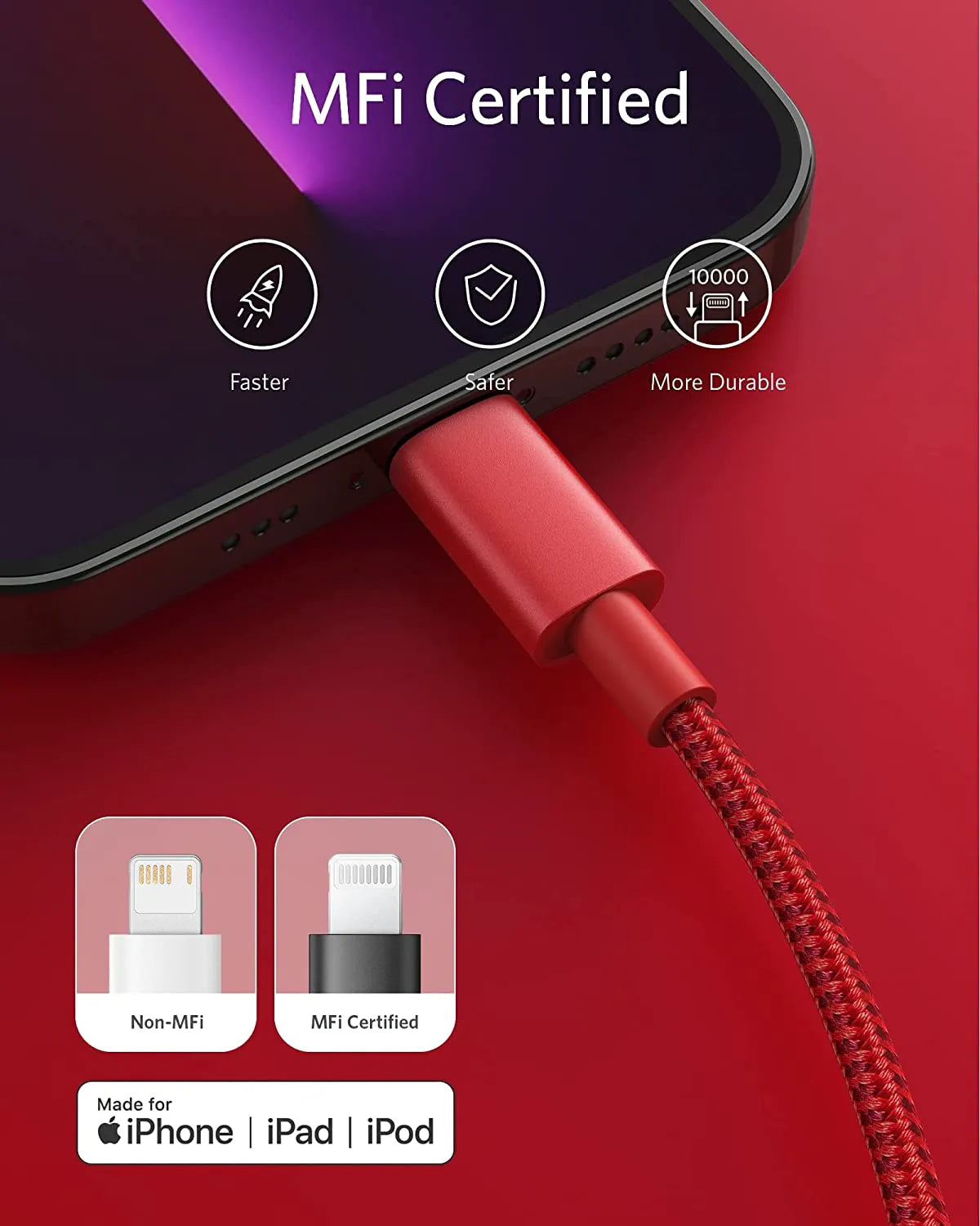 Anker 331 USB-C to Lightning Cable (6ft/10ft Nylon)
