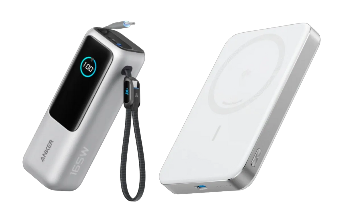Anker Powerbank 25K 165W with Integrated and Retractable Cable + Anker MagGo Powerbank 10000mAh Slim