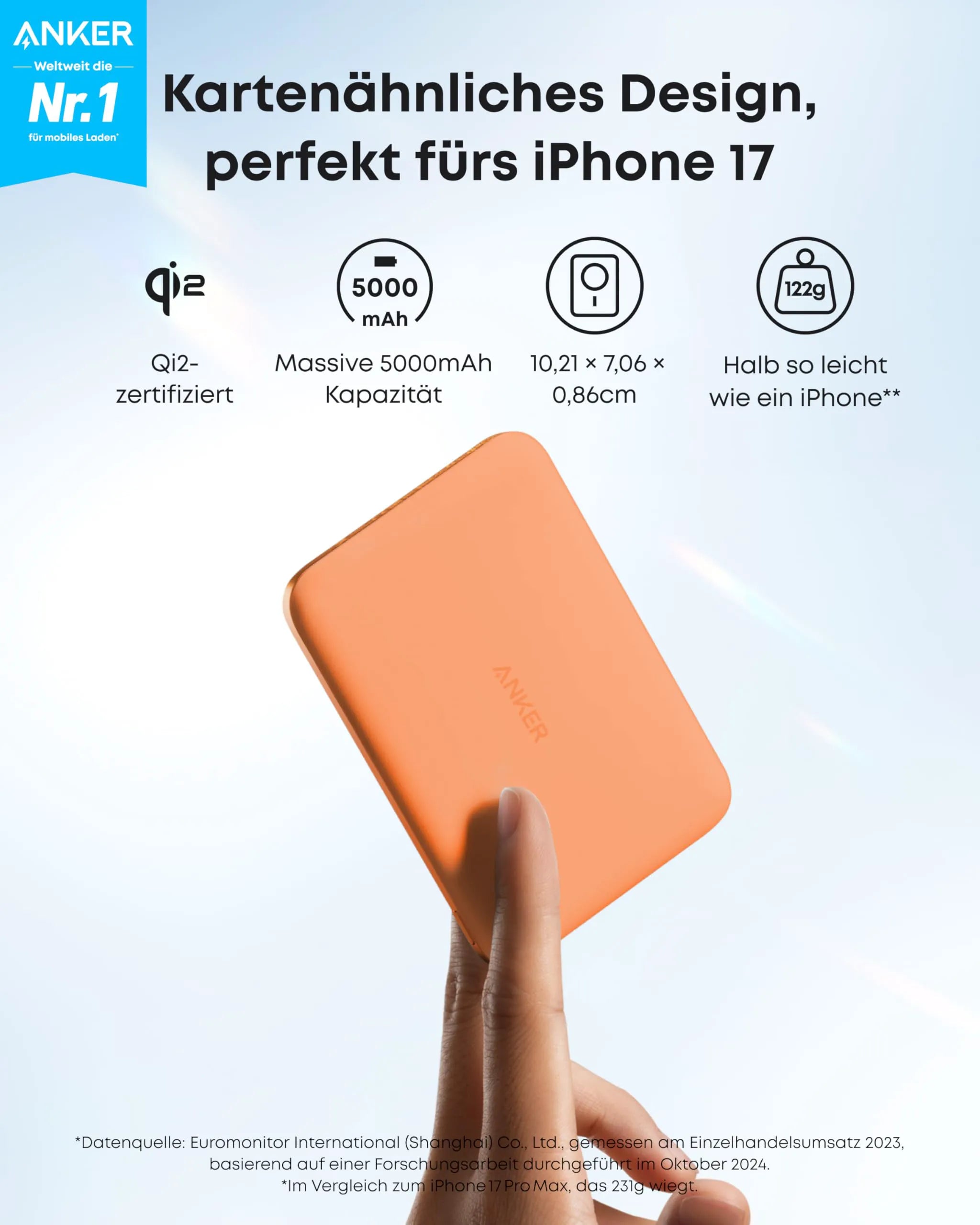 Anker Nano Power Bank (5K, Magnetic, Slim)