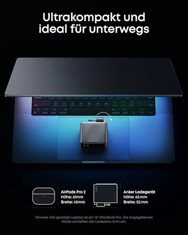 Anker Prime Charger (160W, 3 Ports, GaNPrime) + Anker Power Bank (25K, 165W, Built-in + Retractable Cable)