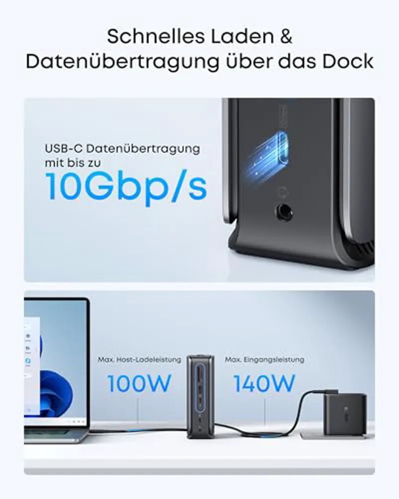 Anker Nano Docking Station (13-in-1, Triple Display, Integrated Detachable Hub)