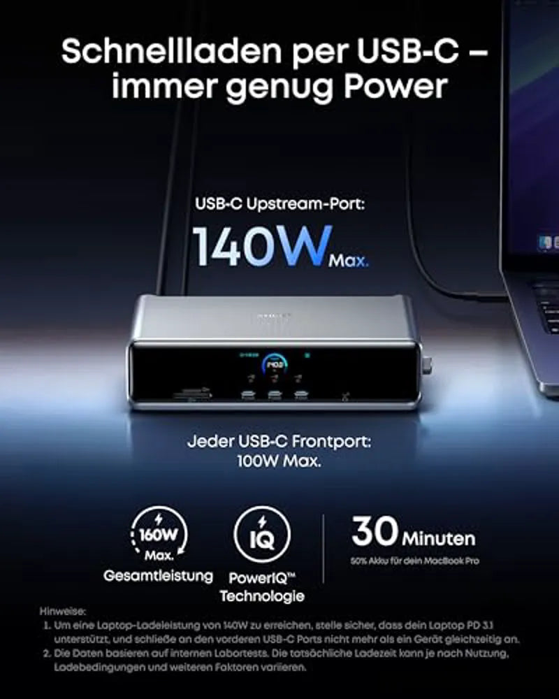 Anker Prime Docking Station (14-in-1, Triple Display, MST)