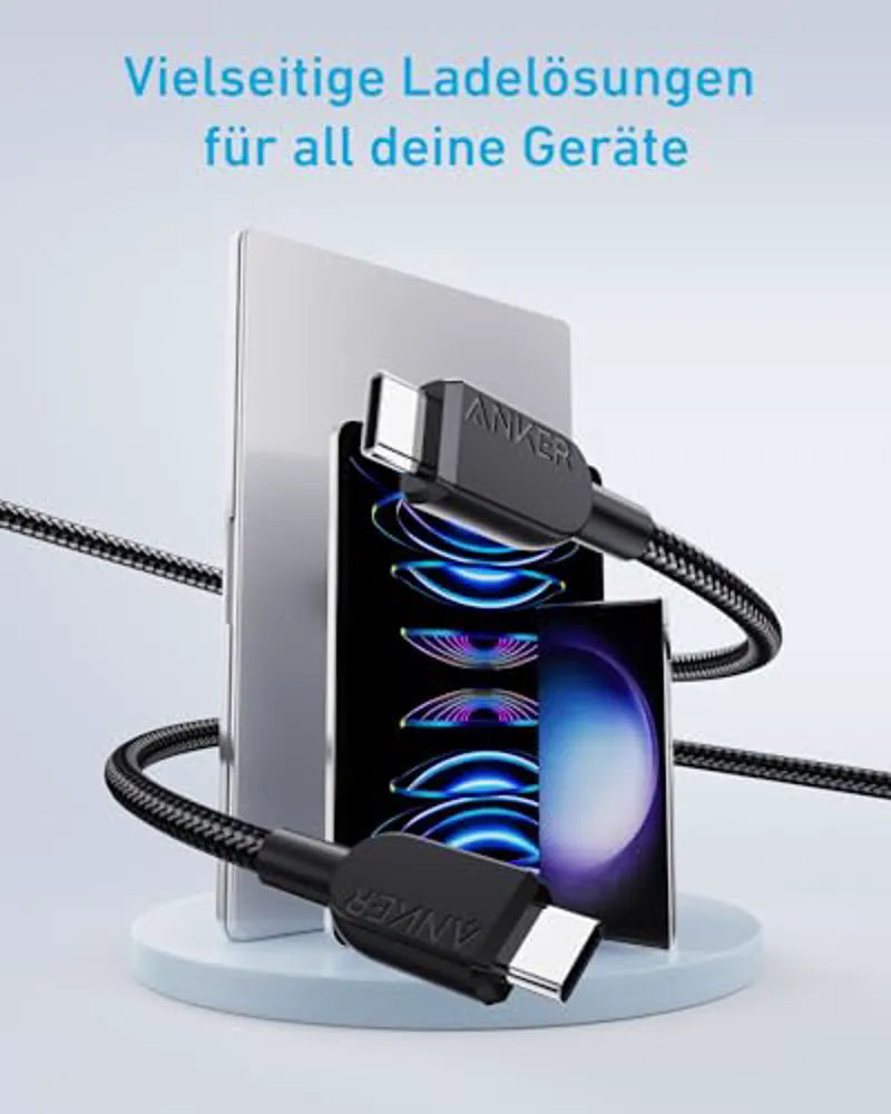 Anker USB-C to USB-C Cable (0.9m, 240W, Braided)
