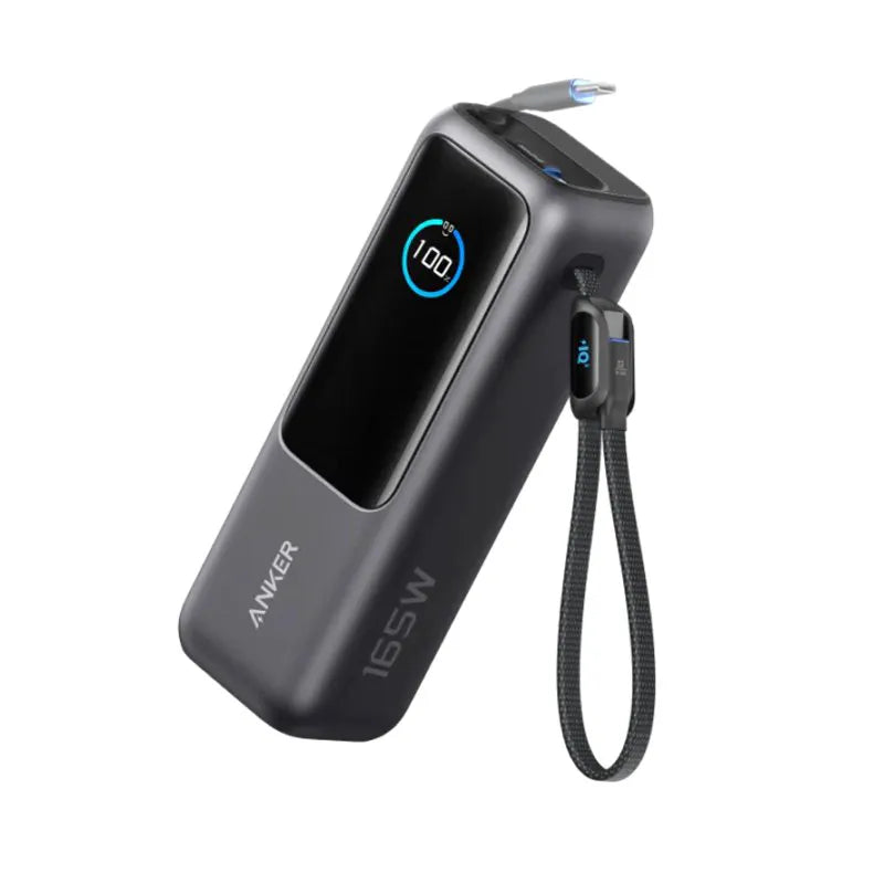 Anker Prime Charger (160W, 3 Ports, GaNPrime) + Anker Power Bank (25K, 165W, Built-in + Retractable Cable)