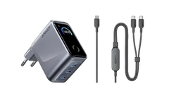 Anker Prime 160W GaNPrime 3-Port Charger with 2-in-1 USB-C to USB-C Cable (120cm, 140W, Braided)