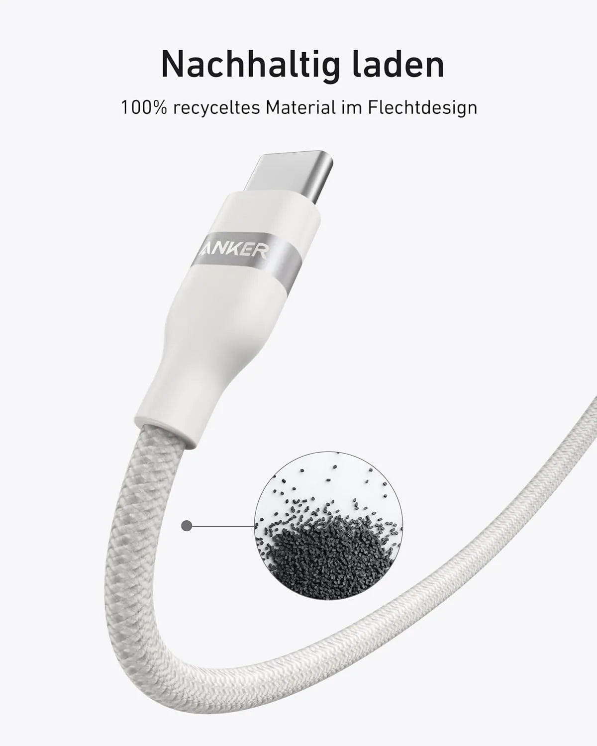 Anker USB-C to USB-C Cable (90cm/180cm, 240W, Upcycled Braided)