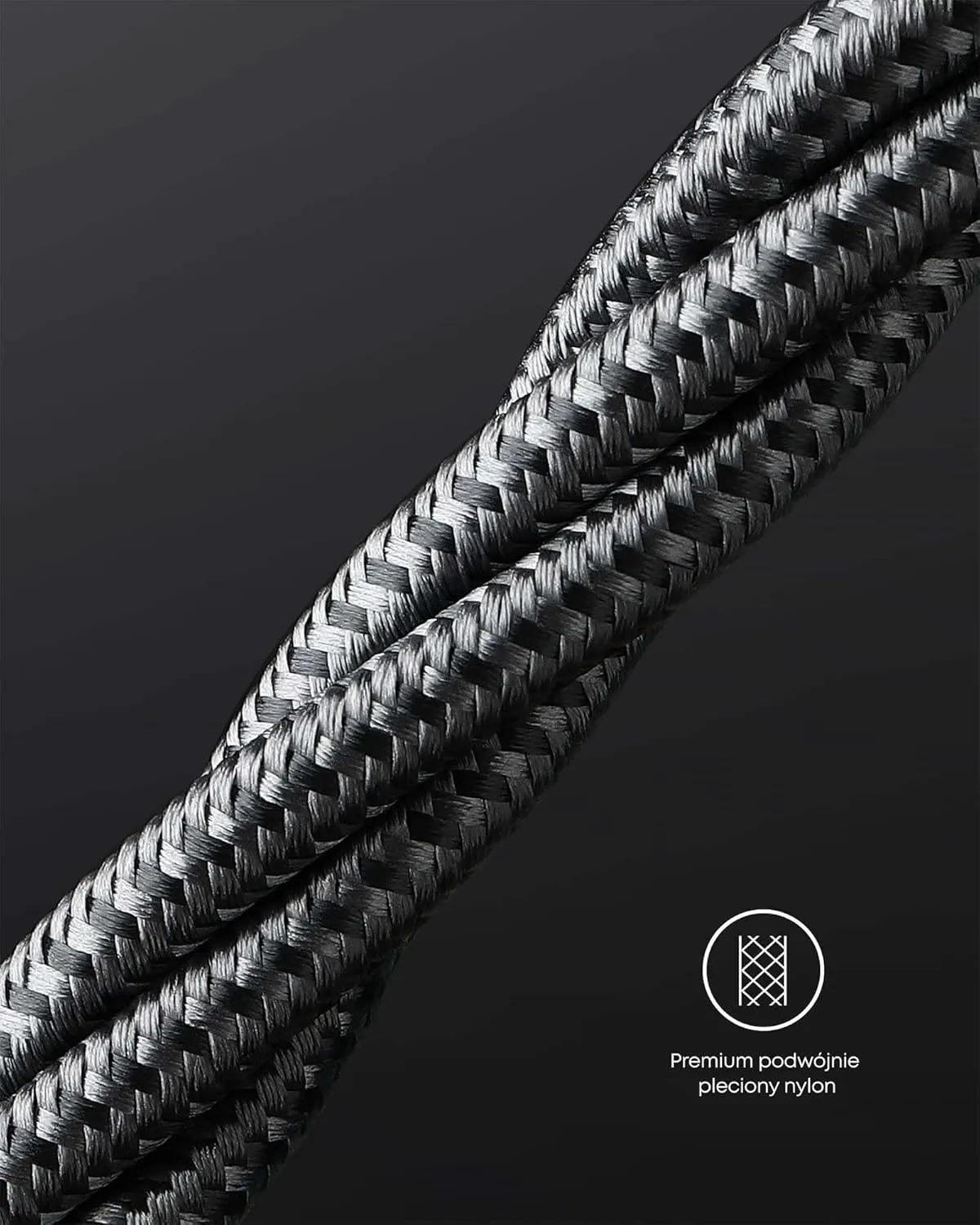 USB-C to USB-C Cable (6ft, Braided, 100W) - Black