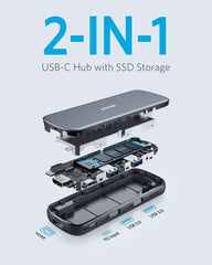 PowerExpand 4-in-1 USB-C Hub with SSD Slot