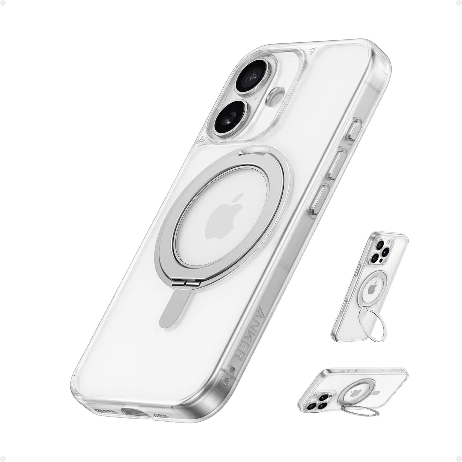 Anker MagGo Magnetic Phone Case with Stand (360° Ring Stand, for iPhone 16)