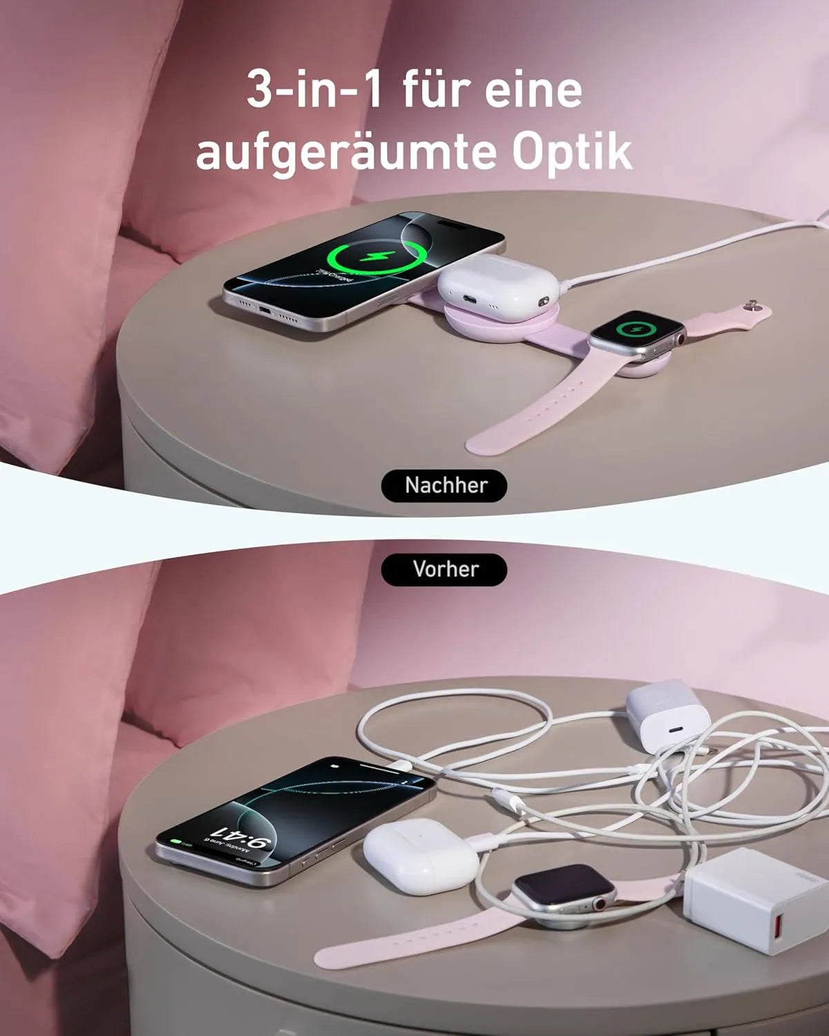 Anker MagGo Wireless Charging Station (3-in-1, Foldable Charging Pad)