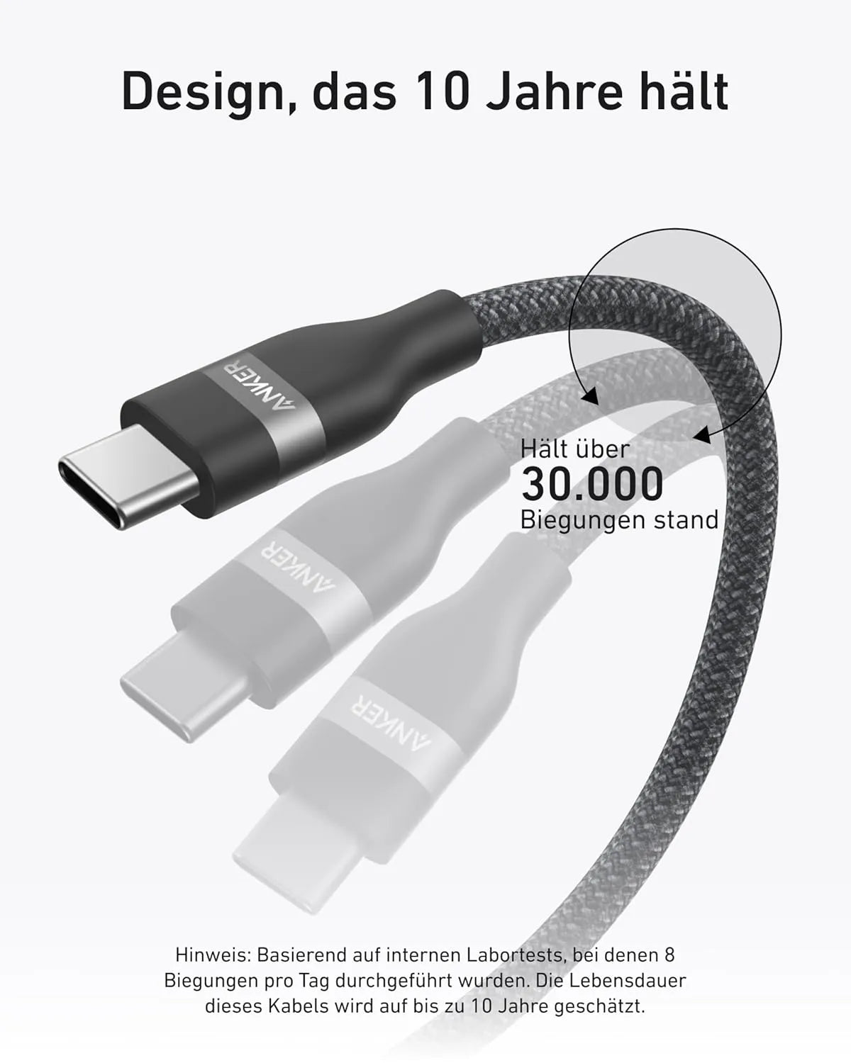 Anker USB-C to USB-C Cable (180cm, 240W, Upcycled Braided) + Anker USB-C to USB-C Cable (90cm, 240W, Upcycled Braided)