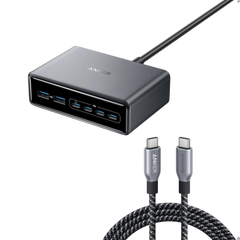 Anker Prime 200W GaN Charger with 6 Ports and 240W USB-C Cable
