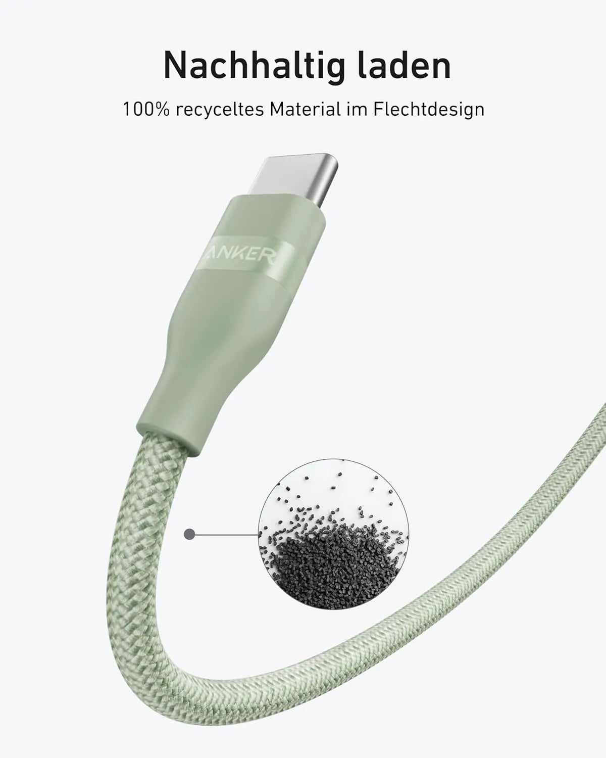 Anker USB-C to USB-C Cable (0.9m/1.8m, 240W, Upcycled Braided)