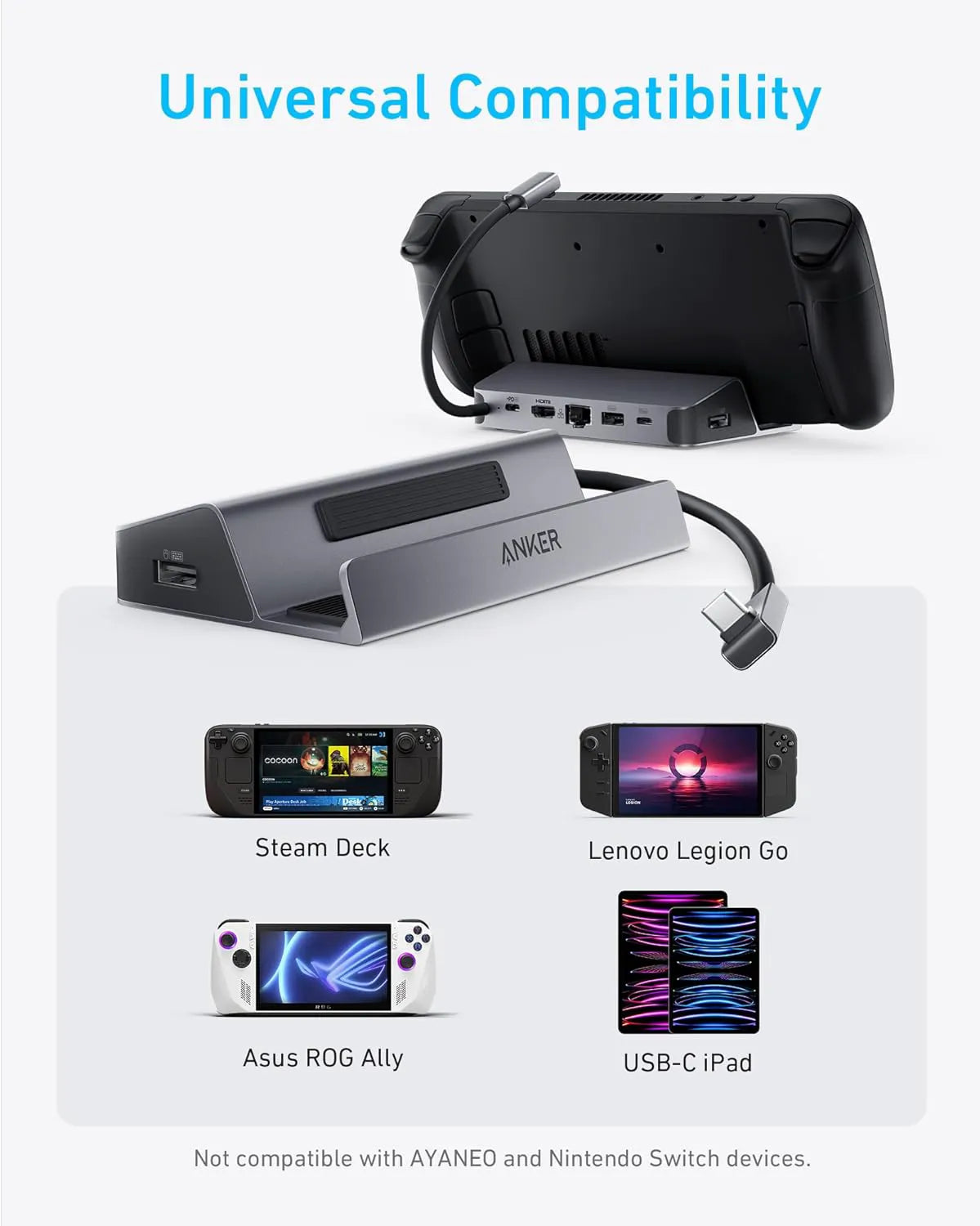 Anker 6-in-1 USB-C Hub for Handheld Game Consoles