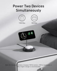 Anker MagGo Wireless Charger (2-in-1 Stand) + Anker Charger (Nano 3, 30W)