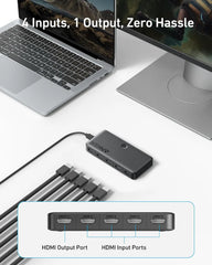 Anker 4-in-1 HDMI Switch with 4K Support