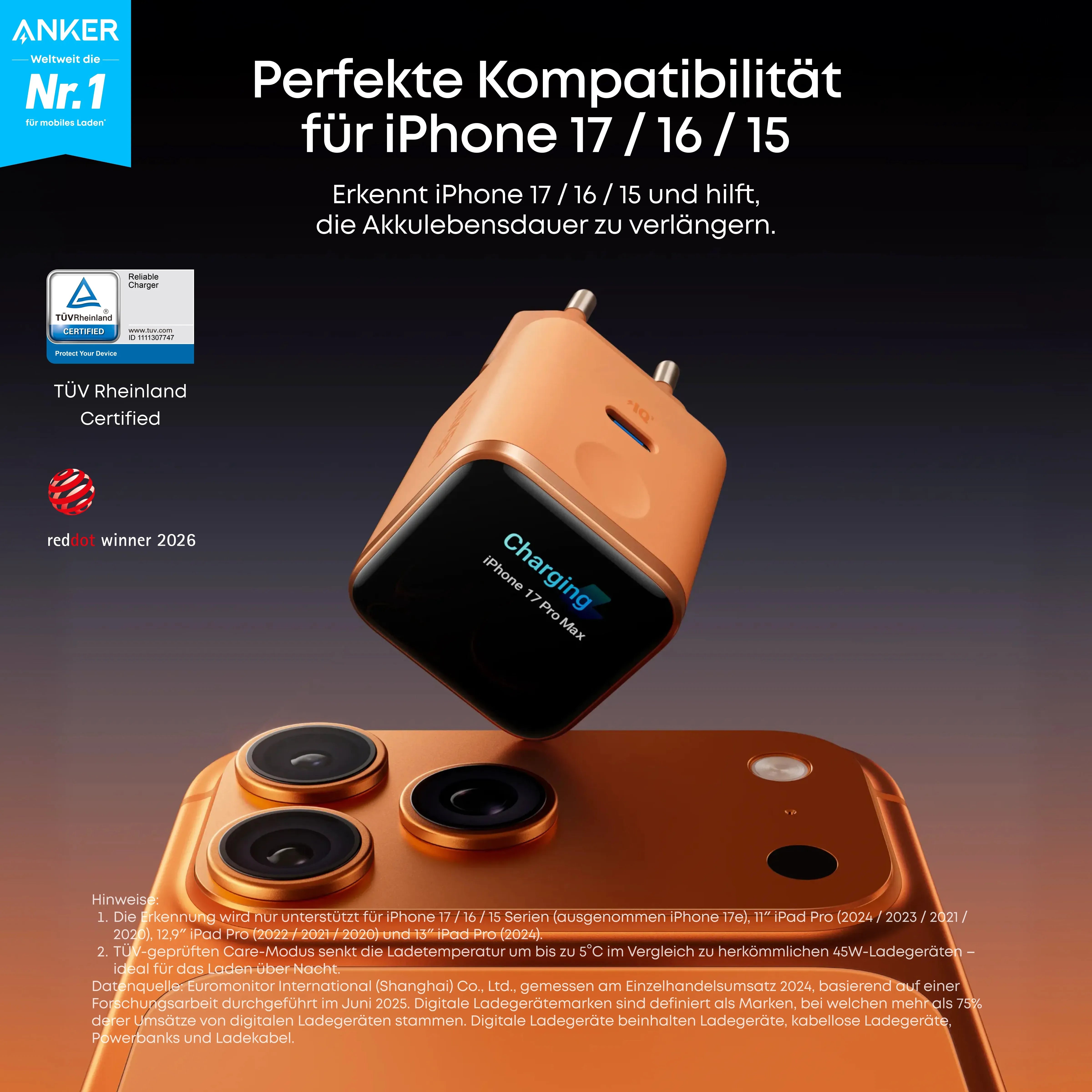 Anker Nano Charger (45W, Smart Display) + Liberty 5 Pro | Guinness Record for Clear Calls, 360° ANC 4.0, Dolby Atmos