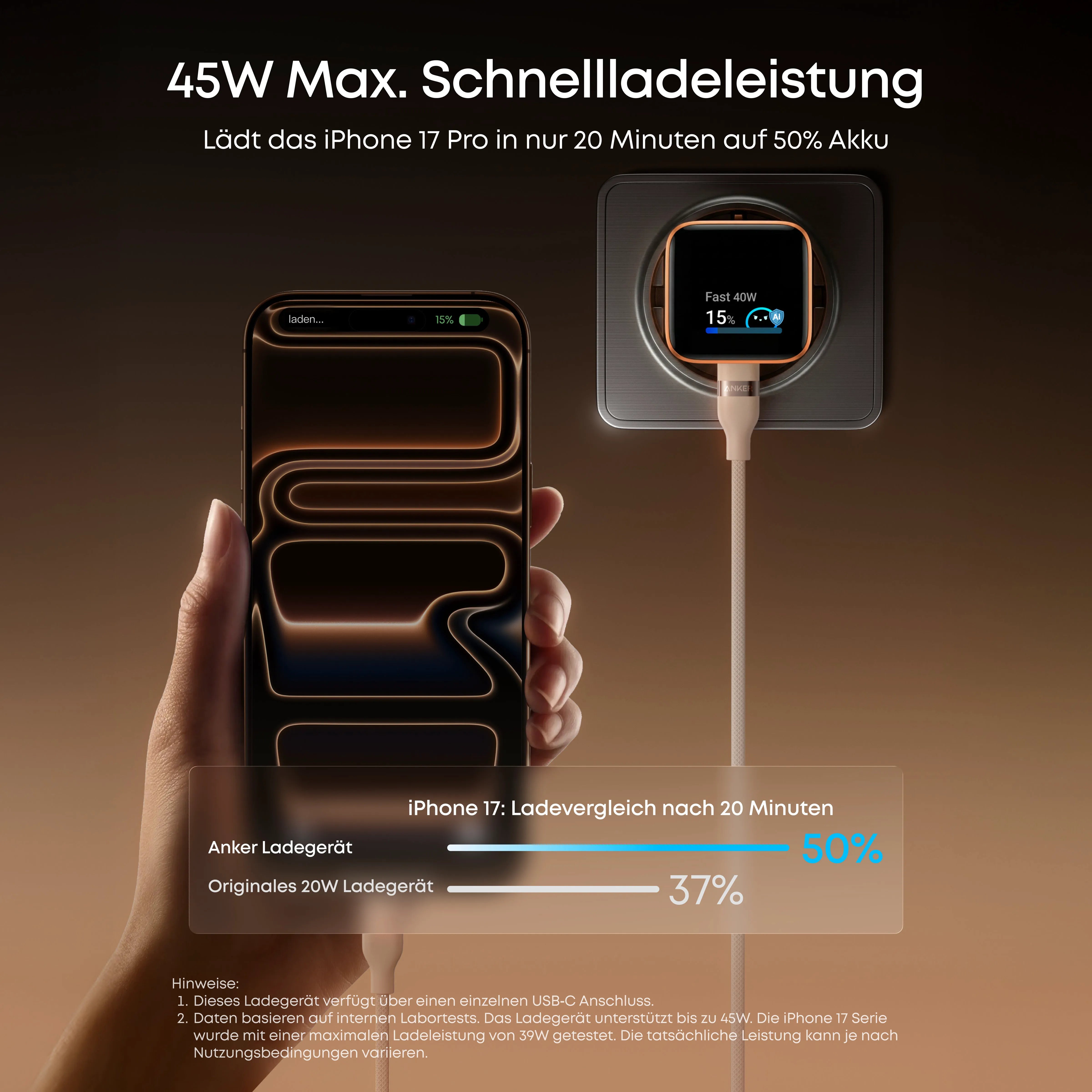 Anker Nano Charger (45W, Smart Display, 2-Pack)
