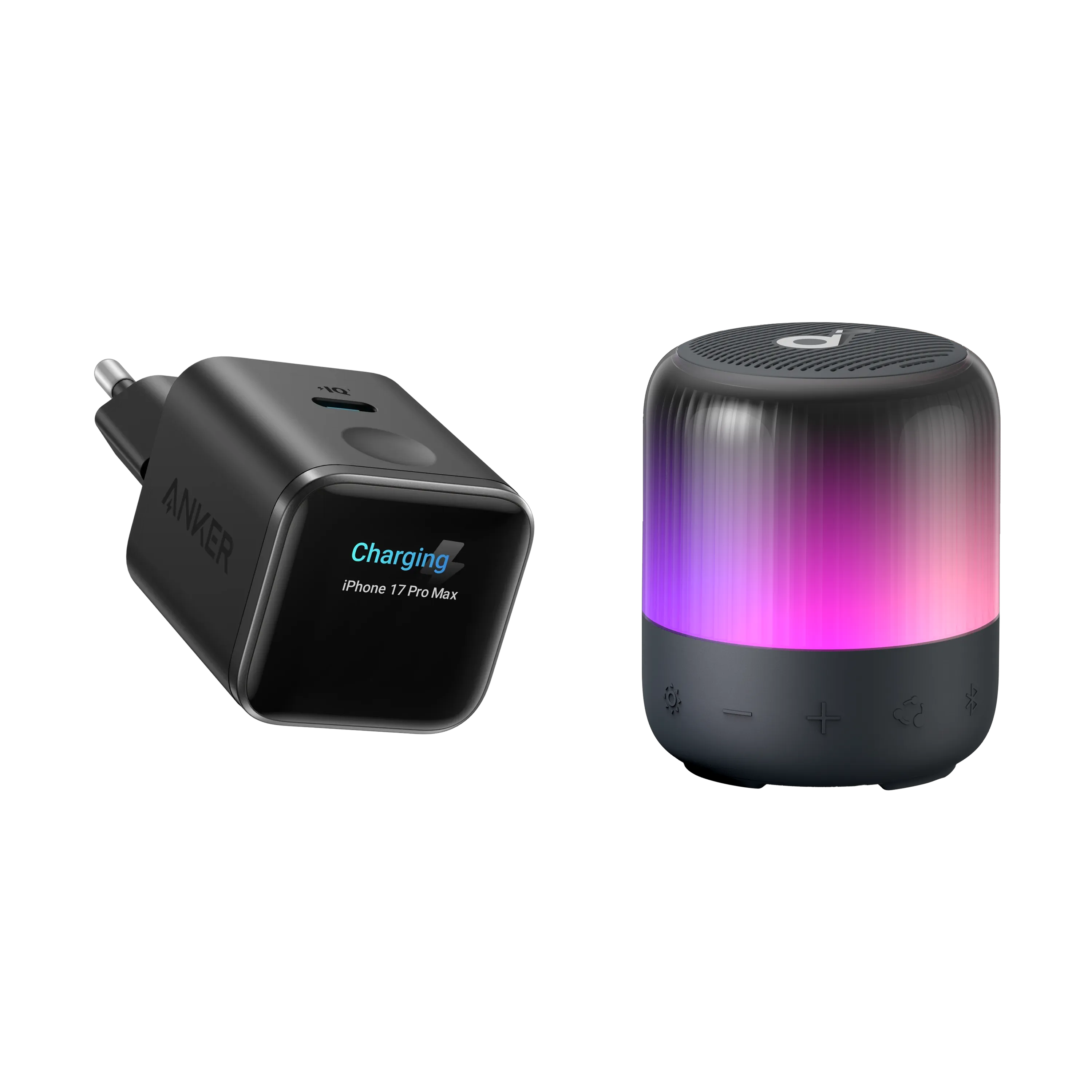 Anker Nano Charger + soundcore Glow Mini