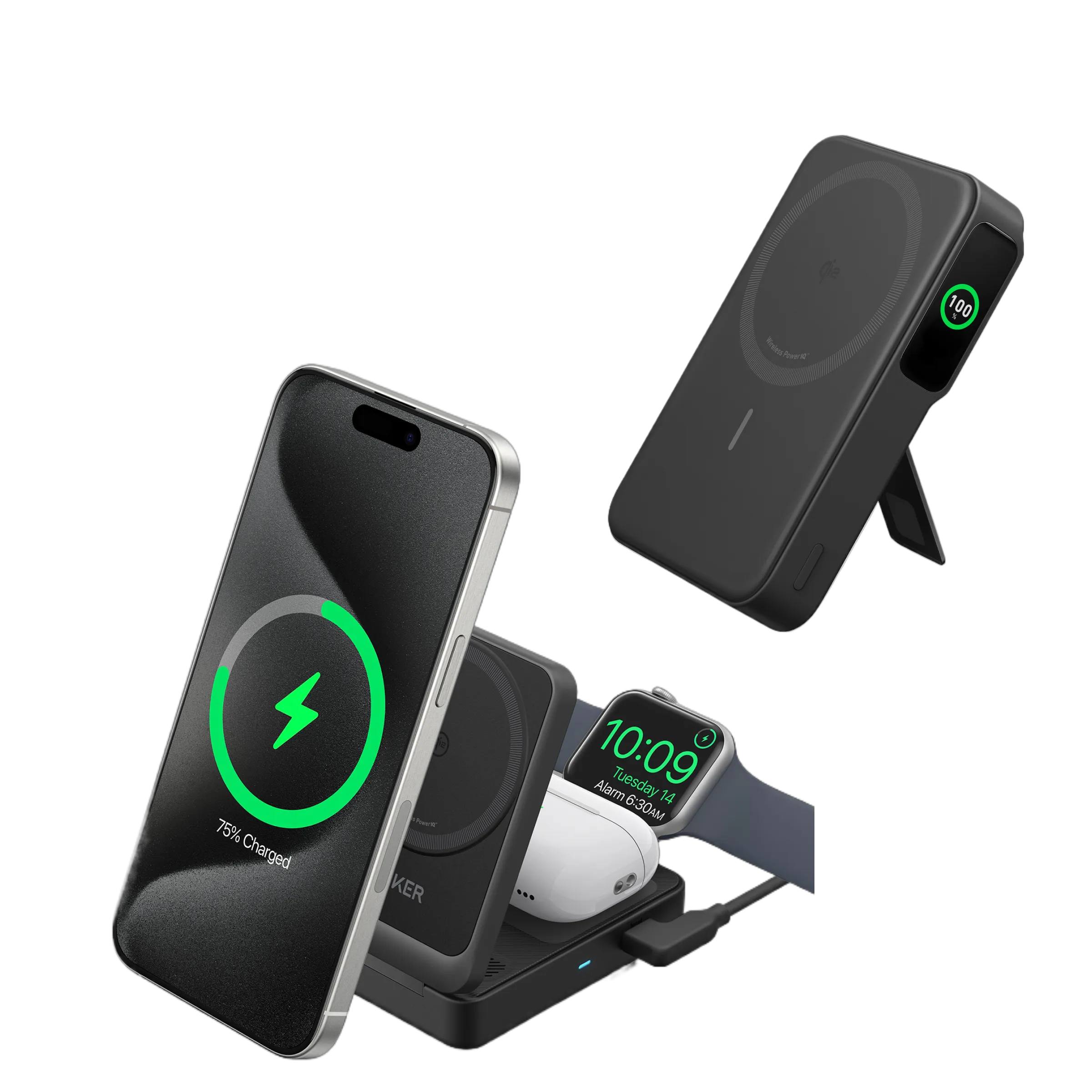 Anker MagGo Wireless Charging Station (Foldable 3-in-1) and Anker MagGo Power Bank (10,000 mAh)